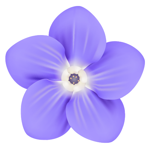 flor azul claro