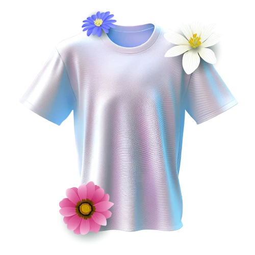 camiseta blanca con flores